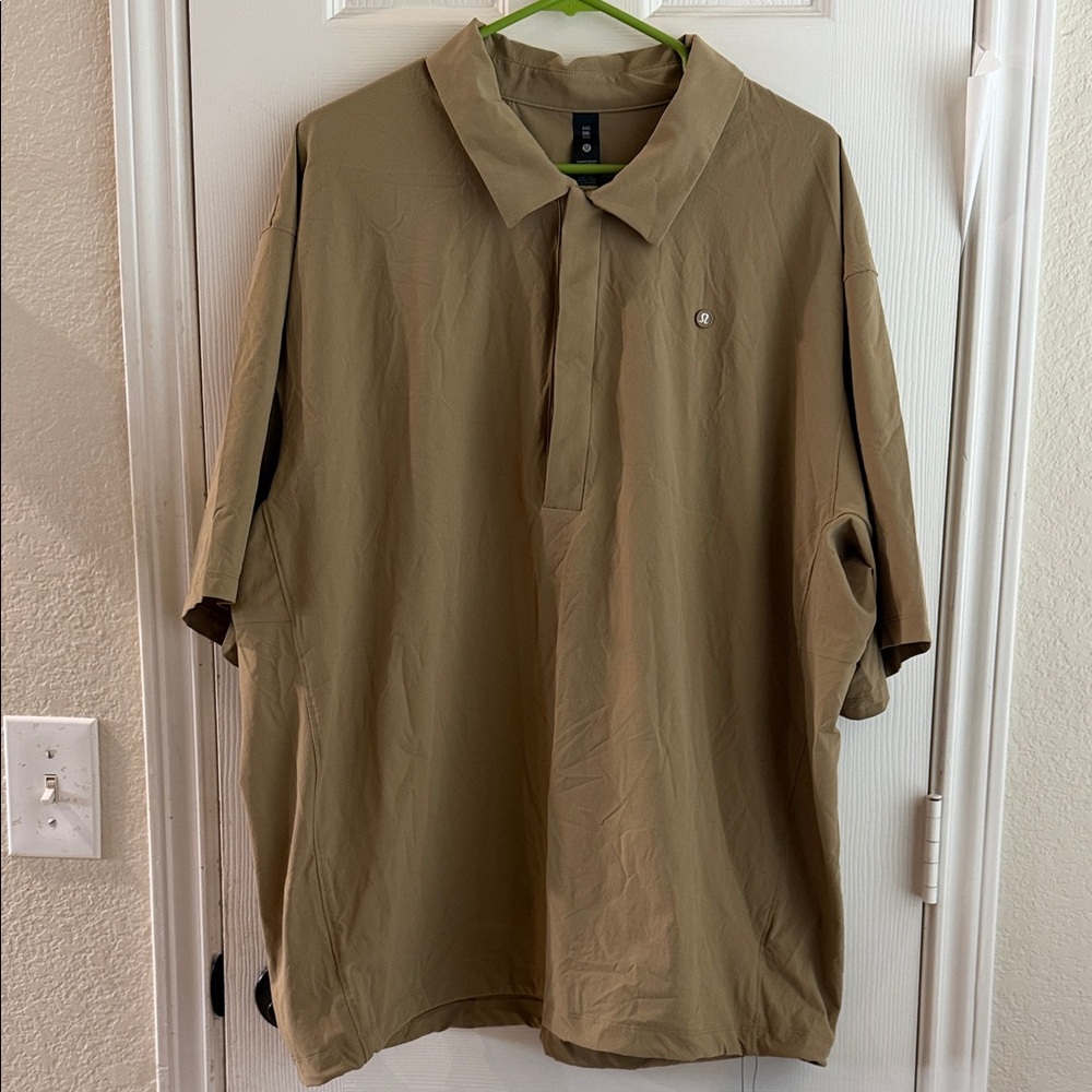 lululemon athletica Olive Green Short-Sleeve Polo